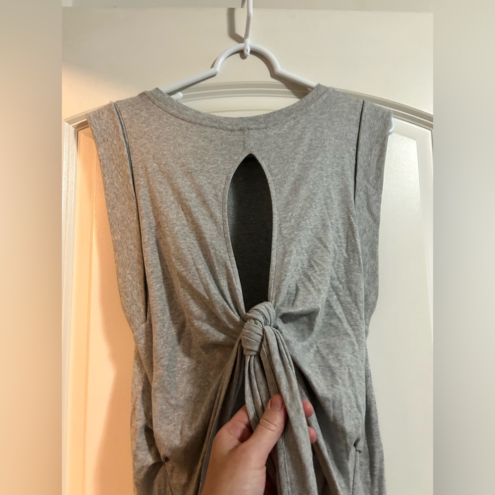 Vince Wrap‎ Waist Dress In Heather Grey size large - Picture 6 of 10
